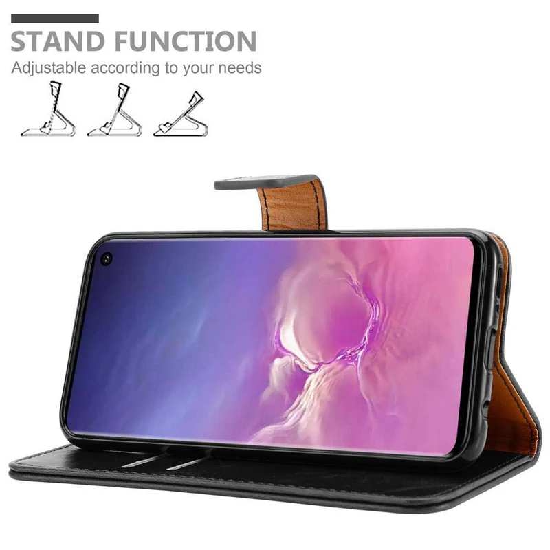 Cadorabo Hülle kompatibel mit Samsung Galaxy S10 4G Schutzhülle mit Magnetverschluss, Standfunktion und Kartenfach