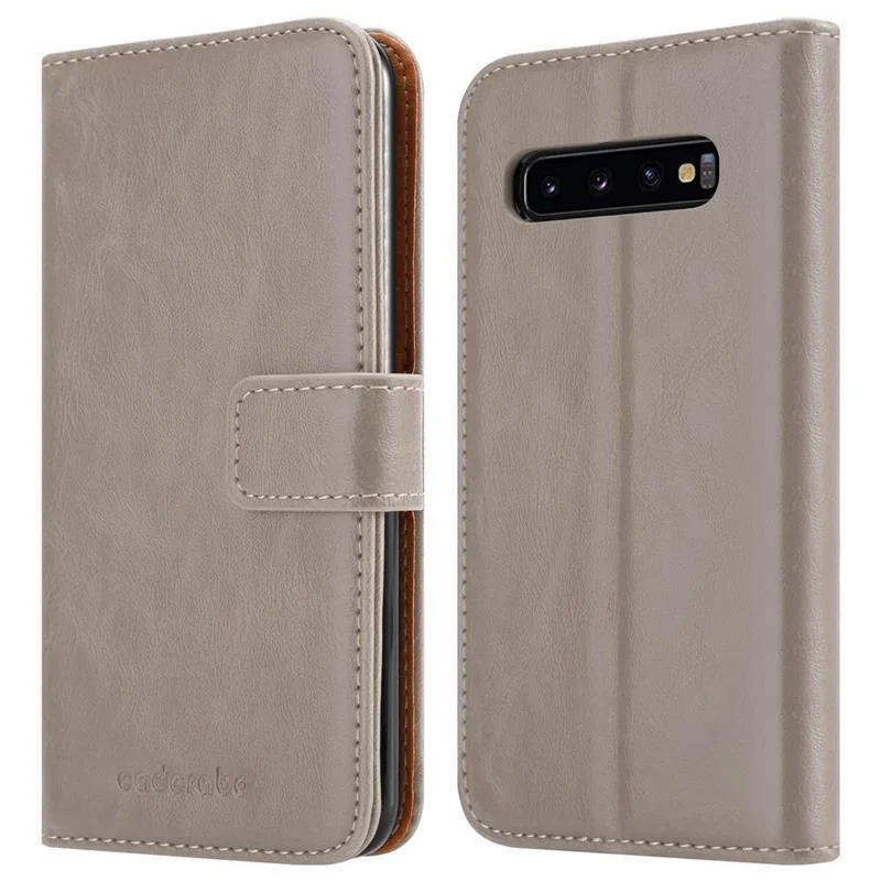 Cadorabo Hülle kompatibel mit Samsung Galaxy S10 4G Schutzhülle mit Magnetverschluss, Standfunktion und Kartenfach