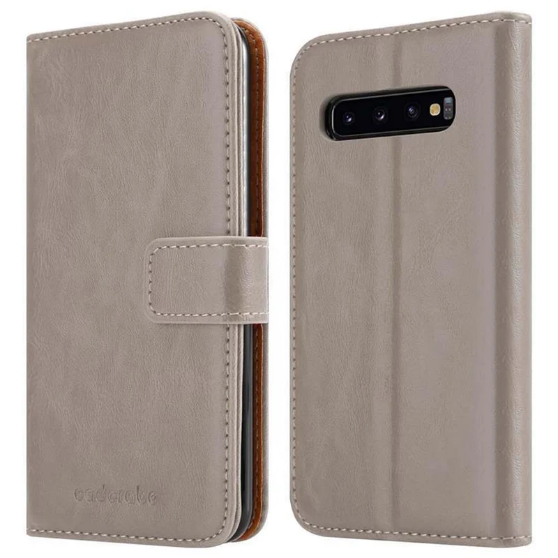 Cadorabo Hülle kompatibel mit Samsung Galaxy S10 4G Schutzhülle mit Magnetverschluss, Standfunktion und Kartenfach