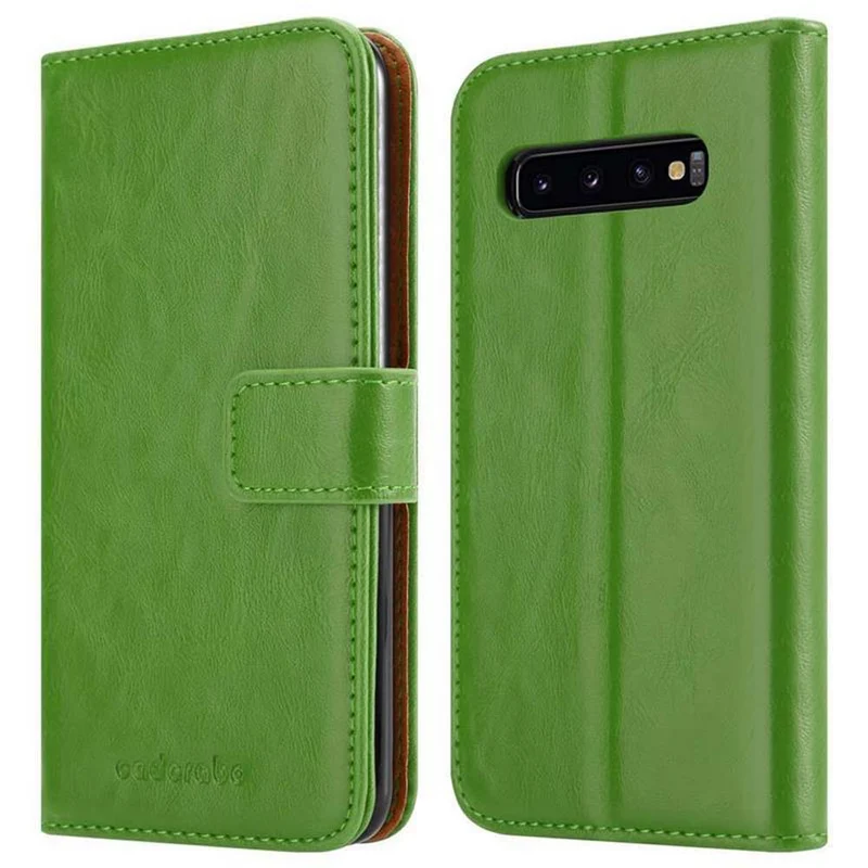 Cadorabo Hülle kompatibel mit Samsung Galaxy S10 4G Schutzhülle mit Magnetverschluss, Standfunktion und Kartenfach