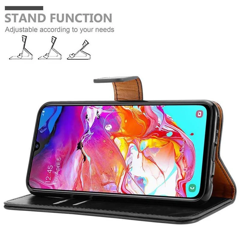 Cadorabo Hülle kompatibel mit Samsung Galaxy A70 / A70s Schutzhülle mit Magnetverschluss, Standfunktion und Kartenfach