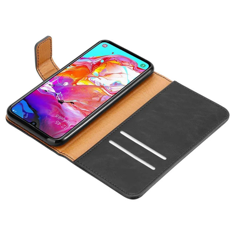 Cadorabo Hülle kompatibel mit Samsung Galaxy A70 / A70s Schutzhülle mit Magnetverschluss, Standfunktion und Kartenfach