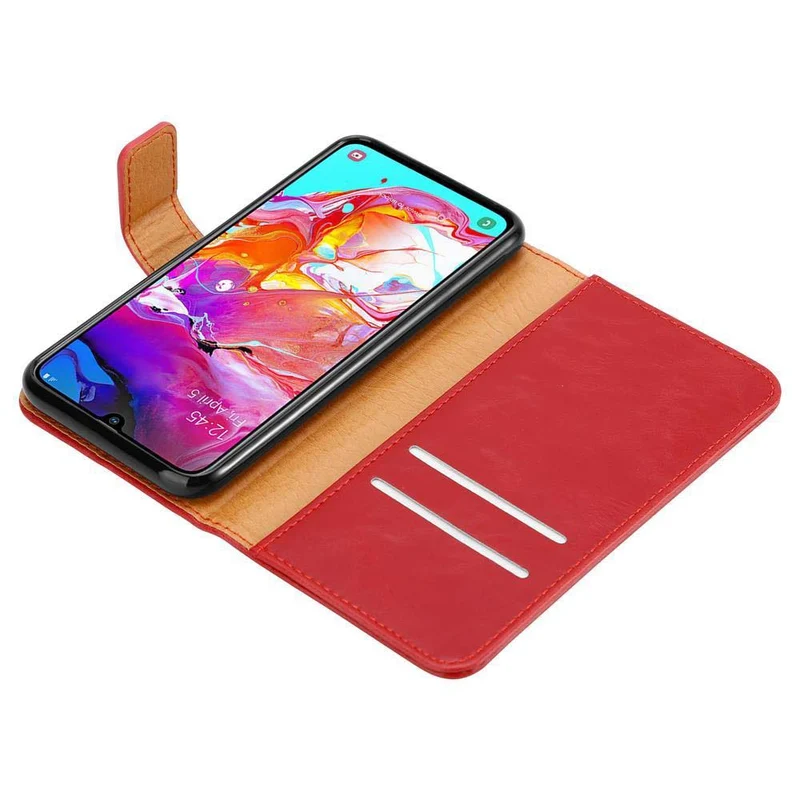 Cadorabo Hülle kompatibel mit Samsung Galaxy A70 / A70s Schutzhülle mit Magnetverschluss, Standfunktion und Kartenfach