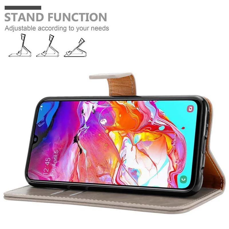Cadorabo Hülle kompatibel mit Samsung Galaxy A70 / A70s Schutzhülle mit Magnetverschluss, Standfunktion und Kartenfach