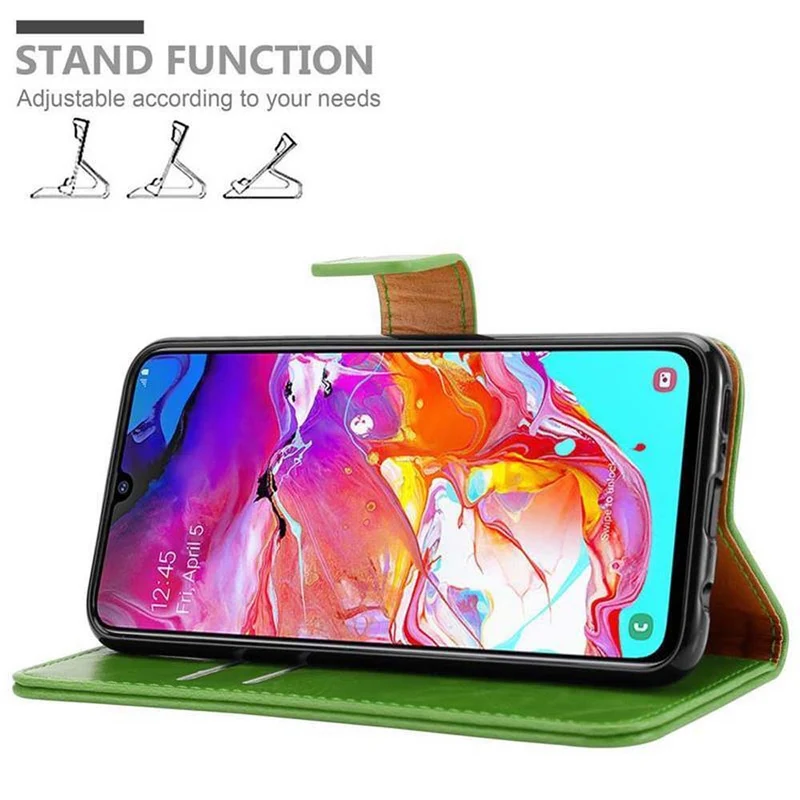 Cadorabo Hülle kompatibel mit Samsung Galaxy A70 / A70s Schutzhülle mit Magnetverschluss, Standfunktion und Kartenfach