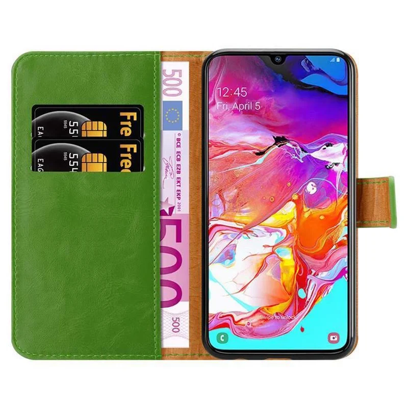 Cadorabo Hülle kompatibel mit Samsung Galaxy A70 / A70s Schutzhülle mit Magnetverschluss, Standfunktion und Kartenfach
