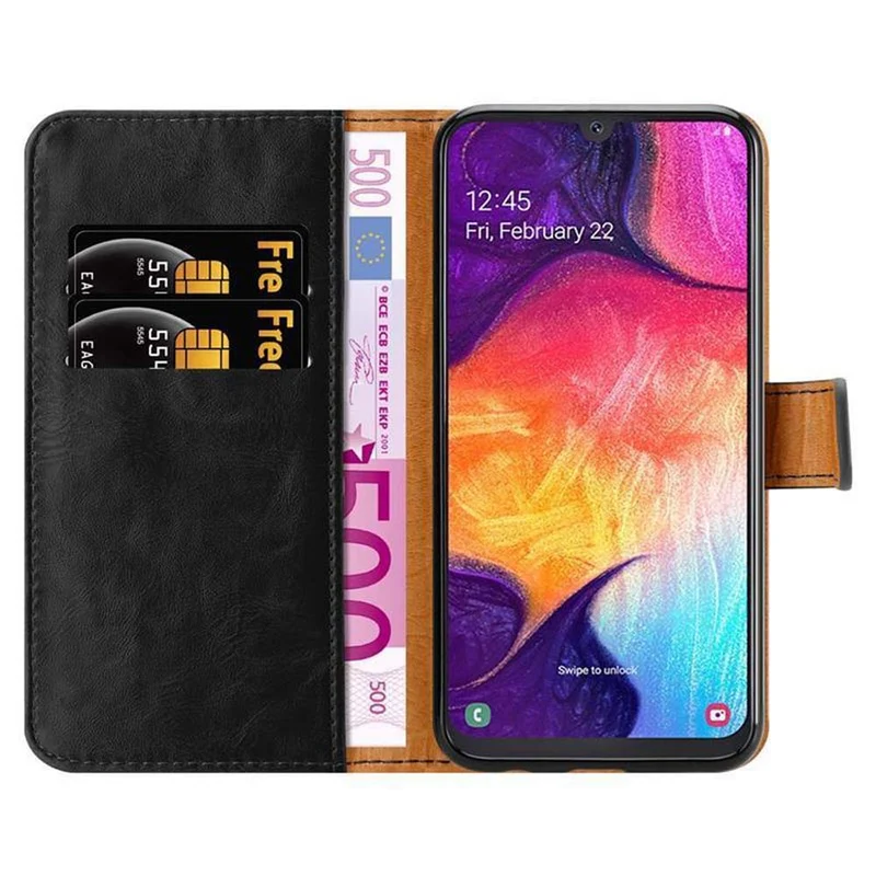 Cadorabo Hülle kompatibel mit Samsung Galaxy A50 4G / A50s / A30s Schutzhülle mit Magnetverschluss, Standfunktion und Kartenfach