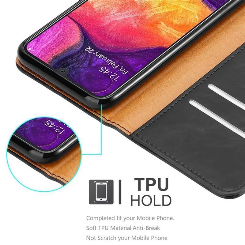 Cadorabo Hülle kompatibel mit Samsung Galaxy A50 4G / A50s / A30s Schutzhülle mit Magnetverschluss, Standfunktion und Kartenfach