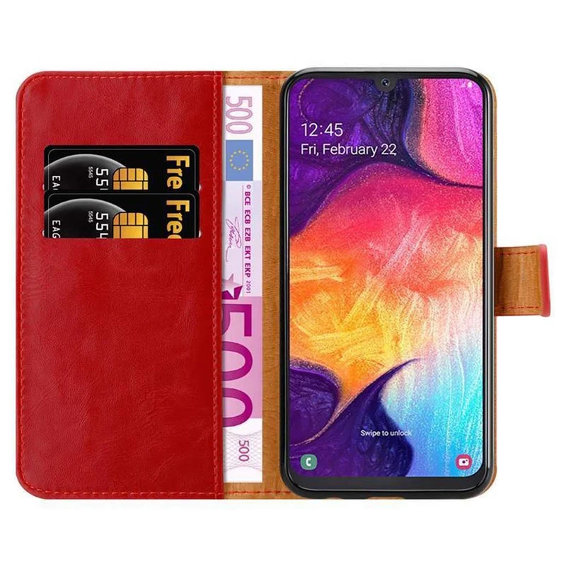 Cadorabo Hülle kompatibel mit Samsung Galaxy A50 4G / A50s / A30s Schutzhülle mit Magnetverschluss, Standfunktion und Kartenfach