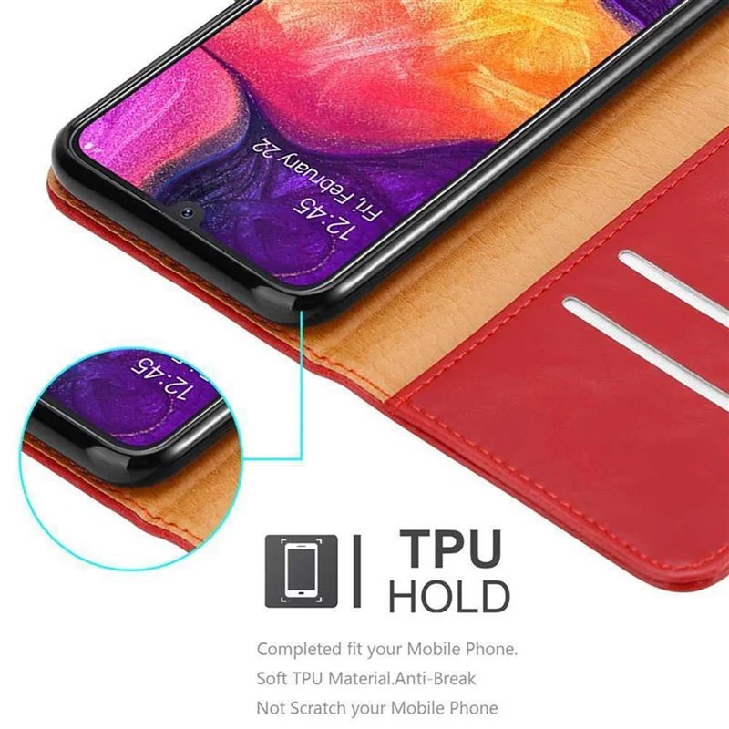 Cadorabo Hülle kompatibel mit Samsung Galaxy A50 4G / A50s / A30s Schutzhülle mit Magnetverschluss, Standfunktion und Kartenfach