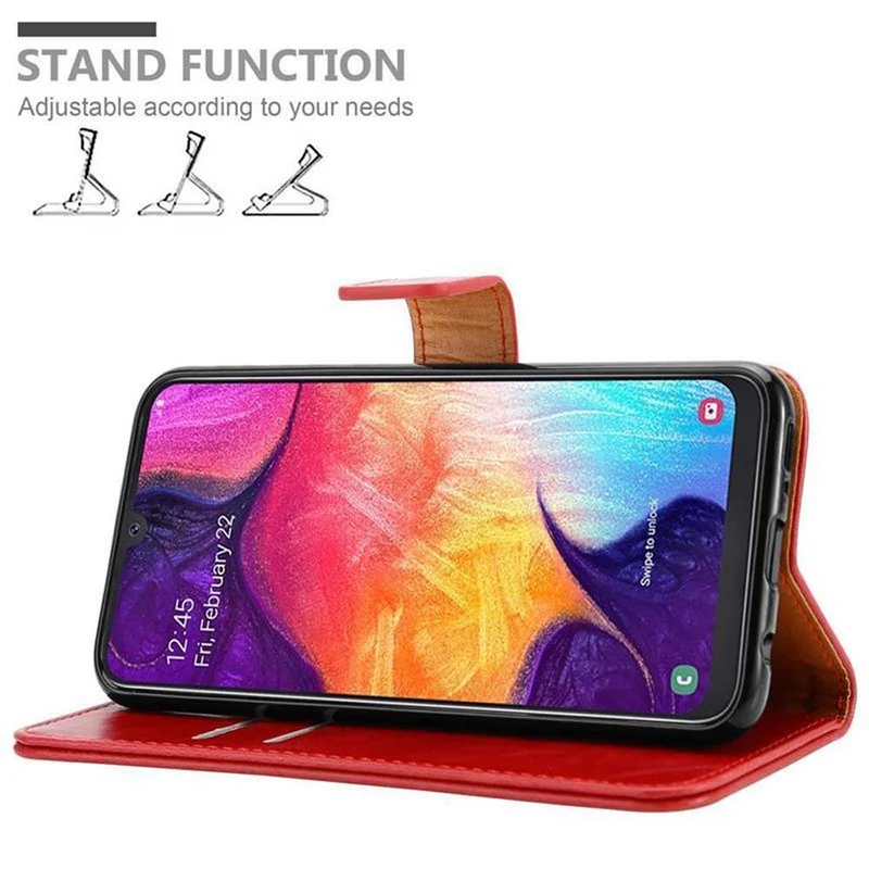 Cadorabo Hülle kompatibel mit Samsung Galaxy A50 4G / A50s / A30s Schutzhülle mit Magnetverschluss, Standfunktion und Kartenfach