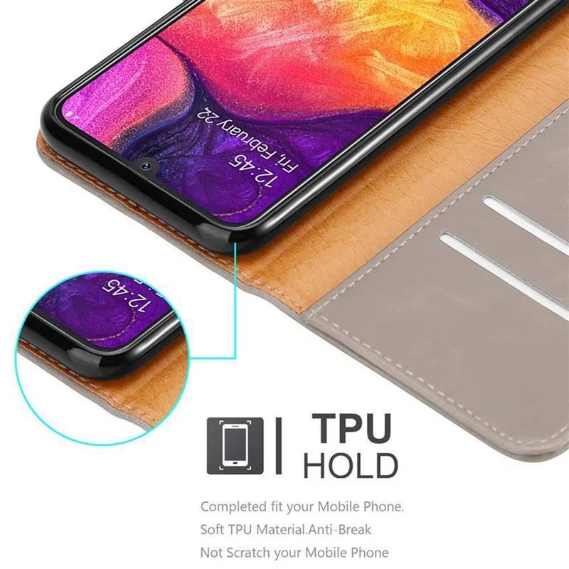 Cadorabo Hülle kompatibel mit Samsung Galaxy A50 4G / A50s / A30s Schutzhülle mit Magnetverschluss, Standfunktion und Kartenfach
