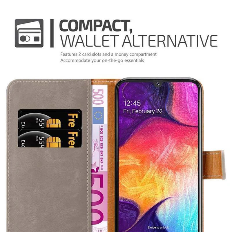 Cadorabo Hülle kompatibel mit Samsung Galaxy A50 4G / A50s / A30s Schutzhülle mit Magnetverschluss, Standfunktion und Kartenfach