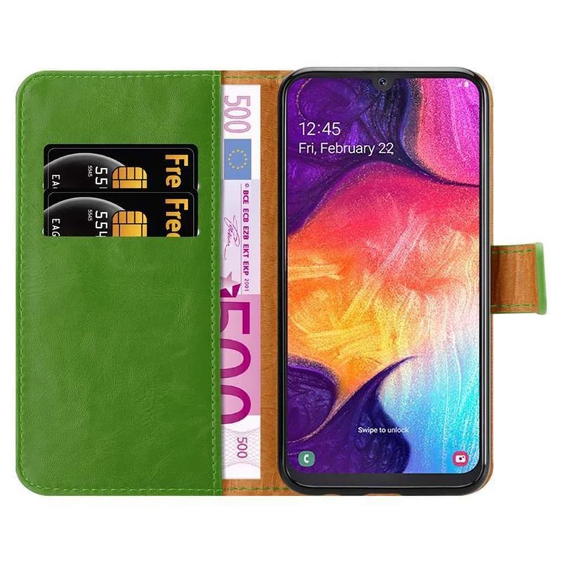 Cadorabo Hülle kompatibel mit Samsung Galaxy A50 4G / A50s / A30s Schutzhülle mit Magnetverschluss, Standfunktion und Kartenfach