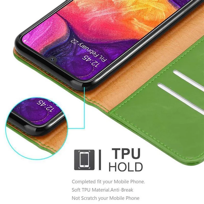 Cadorabo Hülle kompatibel mit Samsung Galaxy A50 4G / A50s / A30s Schutzhülle mit Magnetverschluss, Standfunktion und Kartenfach
