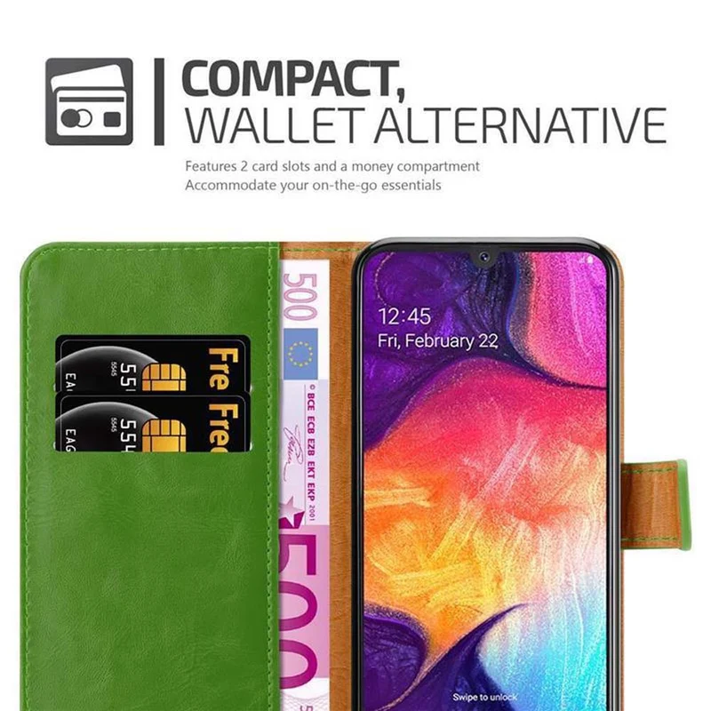 Cadorabo Hülle kompatibel mit Samsung Galaxy A50 4G / A50s / A30s Schutzhülle mit Magnetverschluss, Standfunktion und Kartenfach