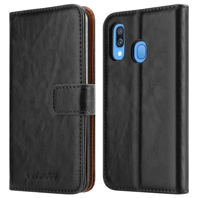 Cadorabo Hülle kompatibel mit Samsung Galaxy A40 Schutzhülle mit Magnetverschluss, Standfunktion und Kartenfach