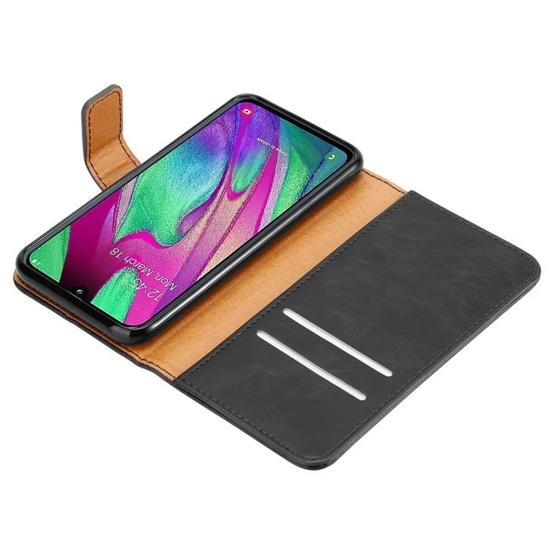 Cadorabo Hülle kompatibel mit Samsung Galaxy A40 Schutzhülle mit Magnetverschluss, Standfunktion und Kartenfach