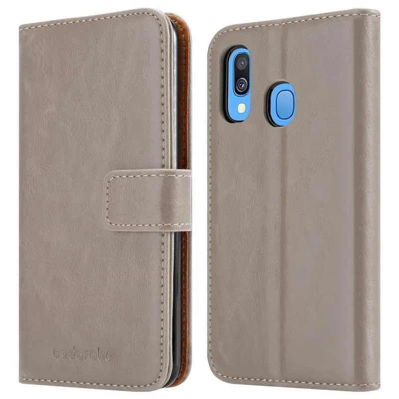 Cadorabo Hülle kompatibel mit Samsung Galaxy A40 Schutzhülle mit Magnetverschluss, Standfunktion und Kartenfach
