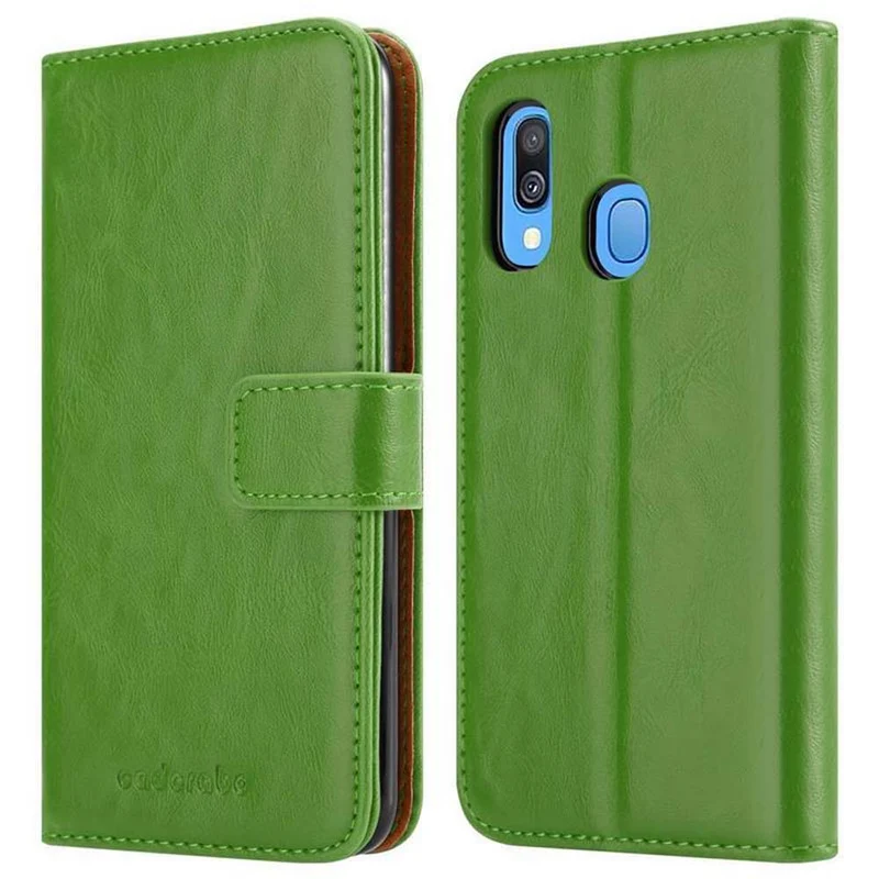 Cadorabo Hülle kompatibel mit Samsung Galaxy A40 Schutzhülle mit Magnetverschluss, Standfunktion und Kartenfach