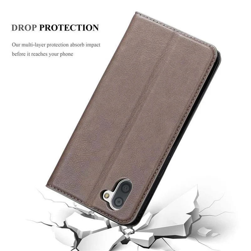 Cadorabo Hülle kompatibel mit Sharp Aquos R3 Schutzhülle mit Magnetverschluss, Standfunktion und Kartenfach
