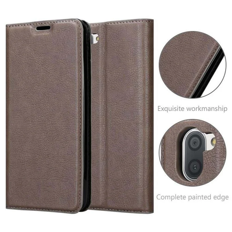 Cadorabo Hülle kompatibel mit Sharp Aquos R3 Schutzhülle mit Magnetverschluss, Standfunktion und Kartenfach