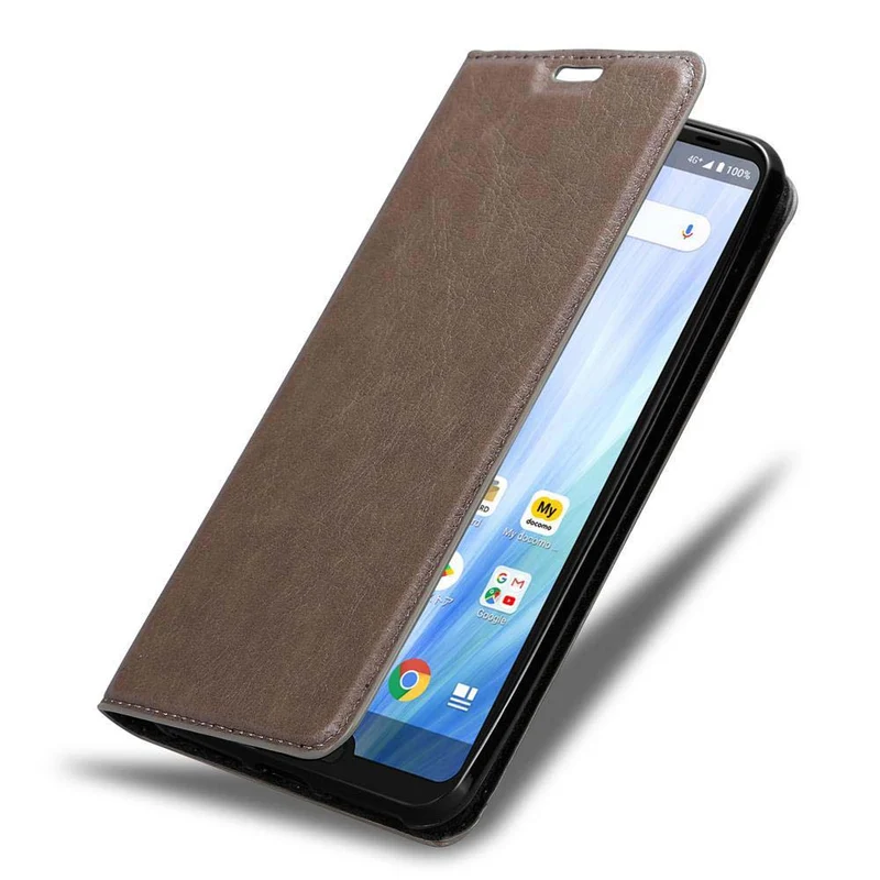 Cadorabo Hülle kompatibel mit Sharp Aquos R3 Schutzhülle mit Magnetverschluss, Standfunktion und Kartenfach