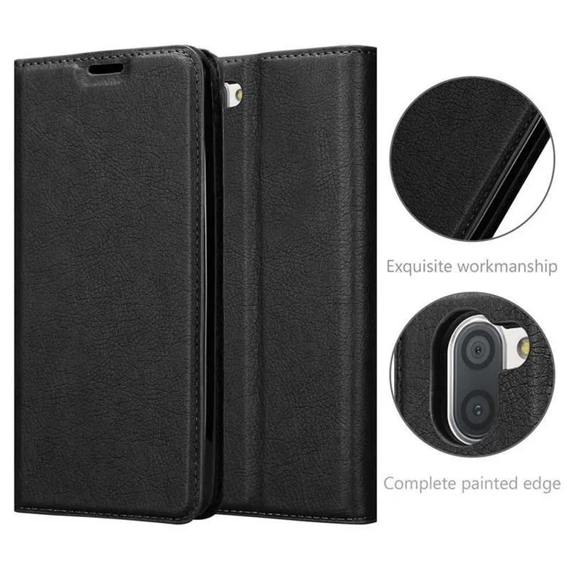 Cadorabo Hülle kompatibel mit Sharp Aquos R3 Schutzhülle mit Magnetverschluss, Standfunktion und Kartenfach