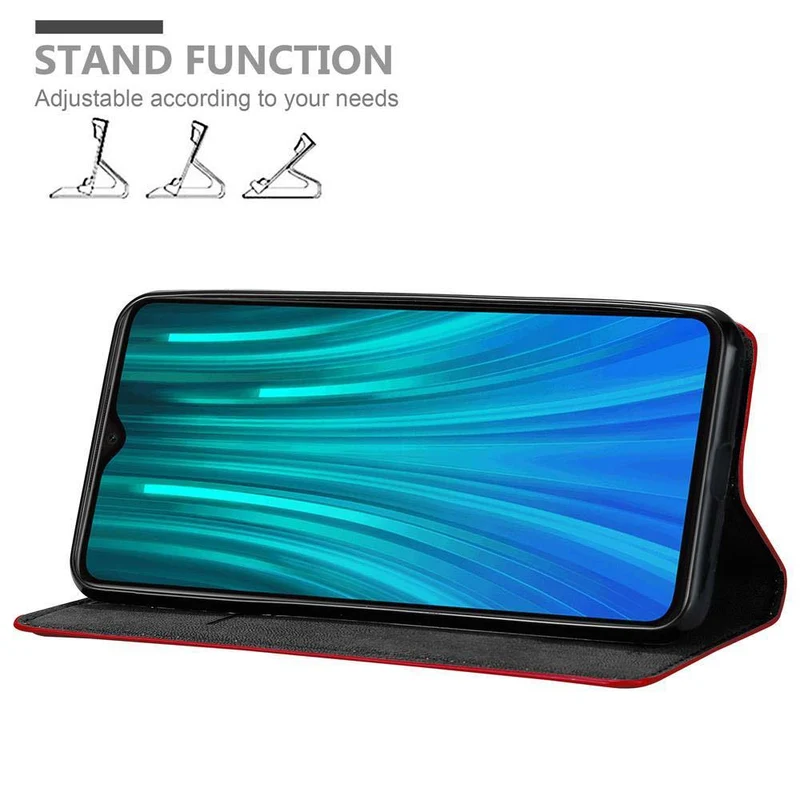 Cadorabo Hülle kompatibel mit Xiaomi RedMi NOTE 8 PRO Schutzhülle mit Magnetverschluss, Standfunktion und Kartenfach