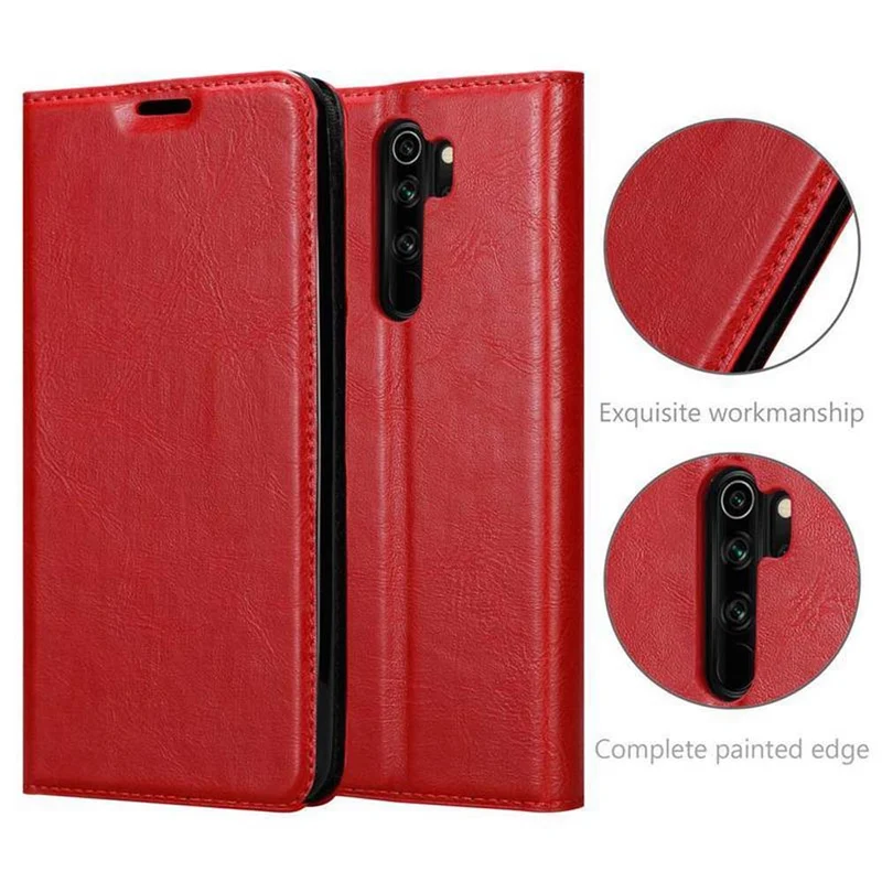 Cadorabo Hülle kompatibel mit Xiaomi RedMi NOTE 8 PRO Schutzhülle mit Magnetverschluss, Standfunktion und Kartenfach