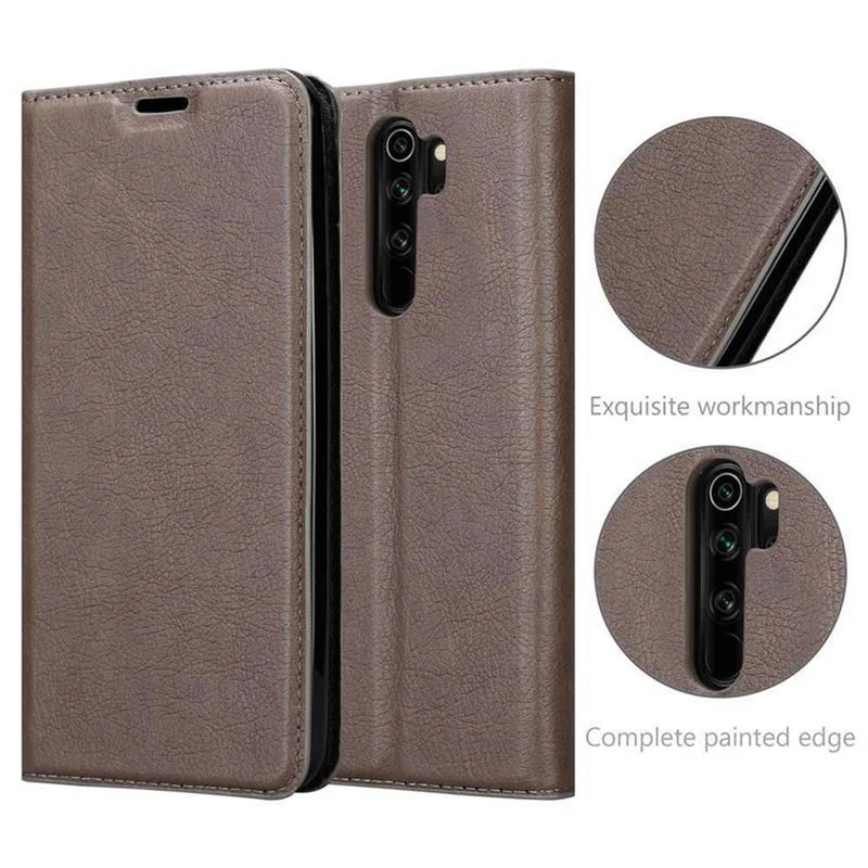 Cadorabo Hülle kompatibel mit Xiaomi RedMi NOTE 8 PRO Schutzhülle mit Magnetverschluss, Standfunktion und Kartenfach
