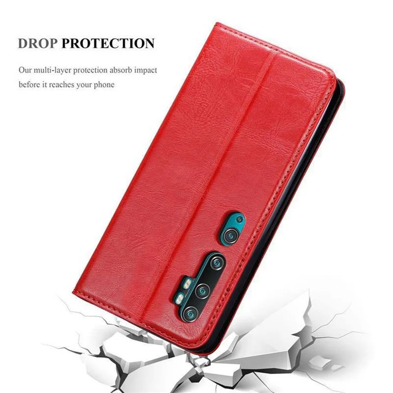 Cadorabo Hülle kompatibel mit Xiaomi RedMi NOTE 10 4G / RedMi NOTE 10S Schutzhülle mit Magnetverschluss, Standfunktion und Kartenfach