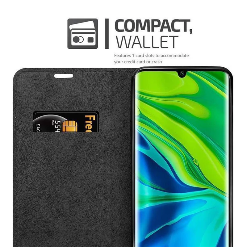 Cadorabo Hülle kompatibel mit Xiaomi RedMi NOTE 10 4G / RedMi NOTE 10S Schutzhülle mit Magnetverschluss, Standfunktion und Kartenfach