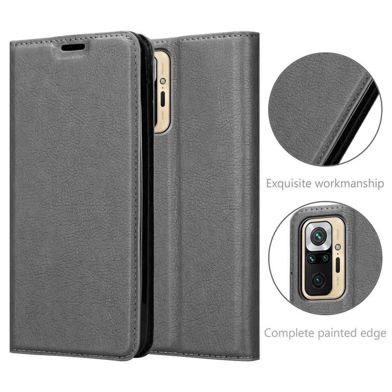 Cadorabo Hülle kompatibel mit Xiaomi RedMi NOTE 10 4G / RedMi NOTE 10S Schutzhülle mit Magnetverschluss, Standfunktion und Kartenfach