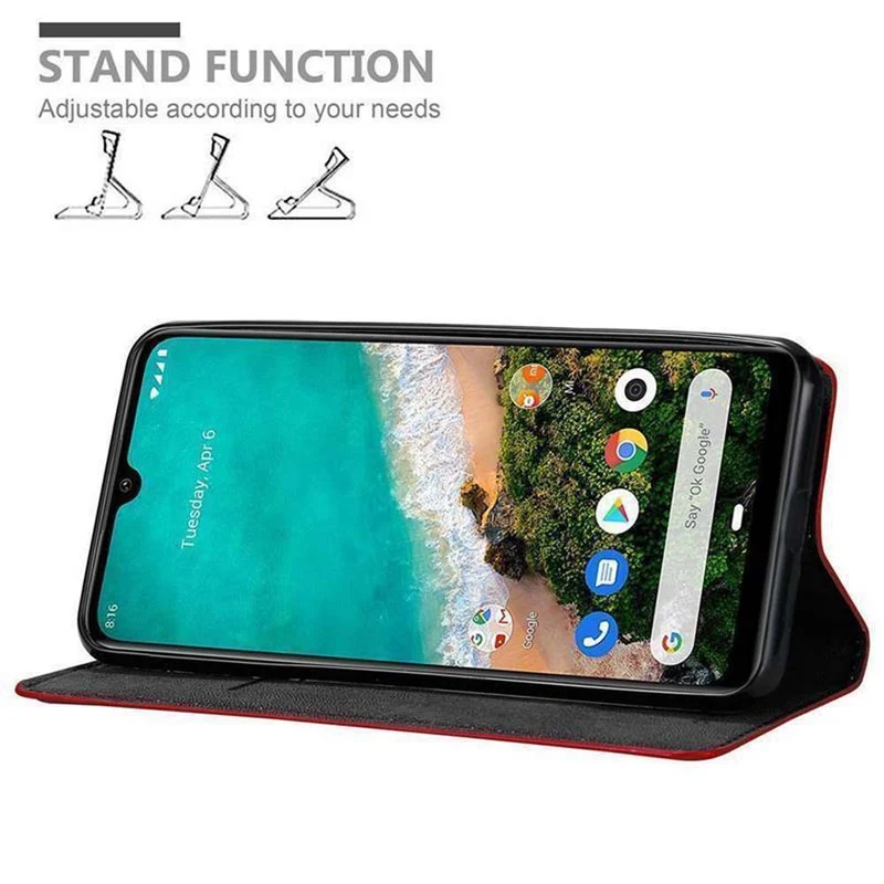 Cadorabo Hülle kompatibel mit Xiaomi Mi CC9 Schutzhülle mit Magnetverschluss, Standfunktion und Kartenfach