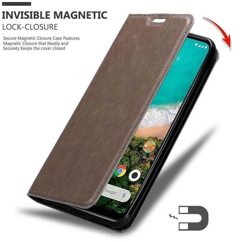 Cadorabo Hülle kompatibel mit Xiaomi Mi CC9 Schutzhülle mit Magnetverschluss, Standfunktion und Kartenfach