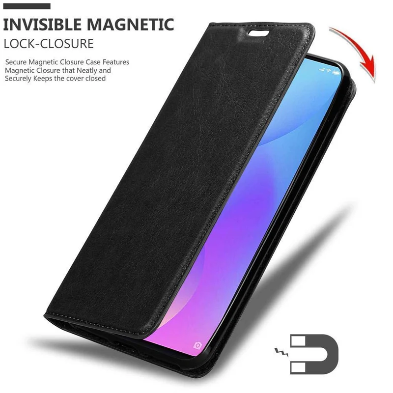 Cadorabo Hülle kompatibel mit Xiaomi Mi 9T / Mi 9T PRO / RedMi K20 / RedMi K20 PRO Schutzhülle mit Magnetverschluss, Standfunktion und Kartenfach