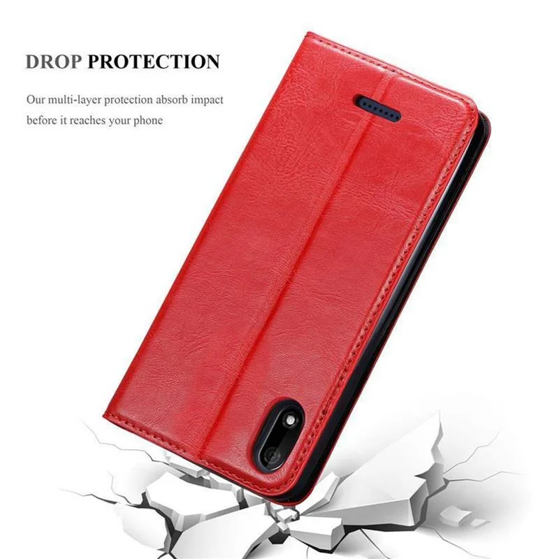Cadorabo Hülle kompatibel mit WIKO Y60 Schutzhülle mit Magnetverschluss, Standfunktion und Kartenfach