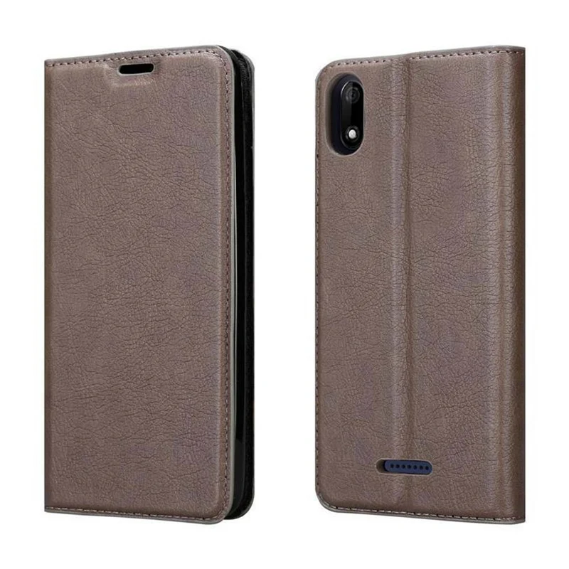 Cadorabo Hülle kompatibel mit WIKO Y60 Schutzhülle mit Magnetverschluss, Standfunktion und Kartenfach