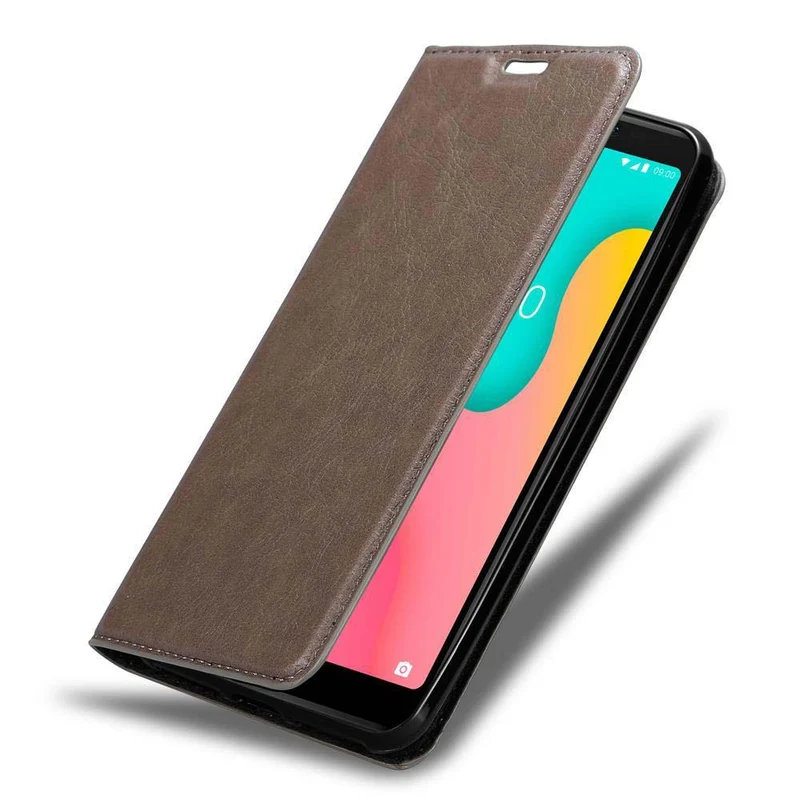 Cadorabo Hülle kompatibel mit WIKO Y60 Schutzhülle mit Magnetverschluss, Standfunktion und Kartenfach