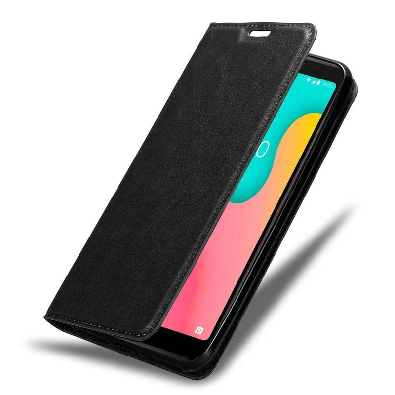 Cadorabo Hülle kompatibel mit WIKO Y60 Schutzhülle mit Magnetverschluss, Standfunktion und Kartenfach