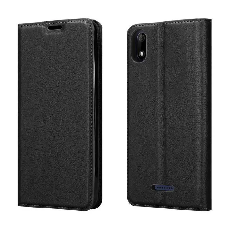 Cadorabo Hülle kompatibel mit WIKO Y60 Schutzhülle mit Magnetverschluss, Standfunktion und Kartenfach