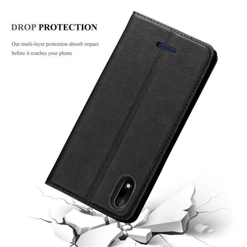 Cadorabo Hülle kompatibel mit WIKO Y60 Schutzhülle mit Magnetverschluss, Standfunktion und Kartenfach