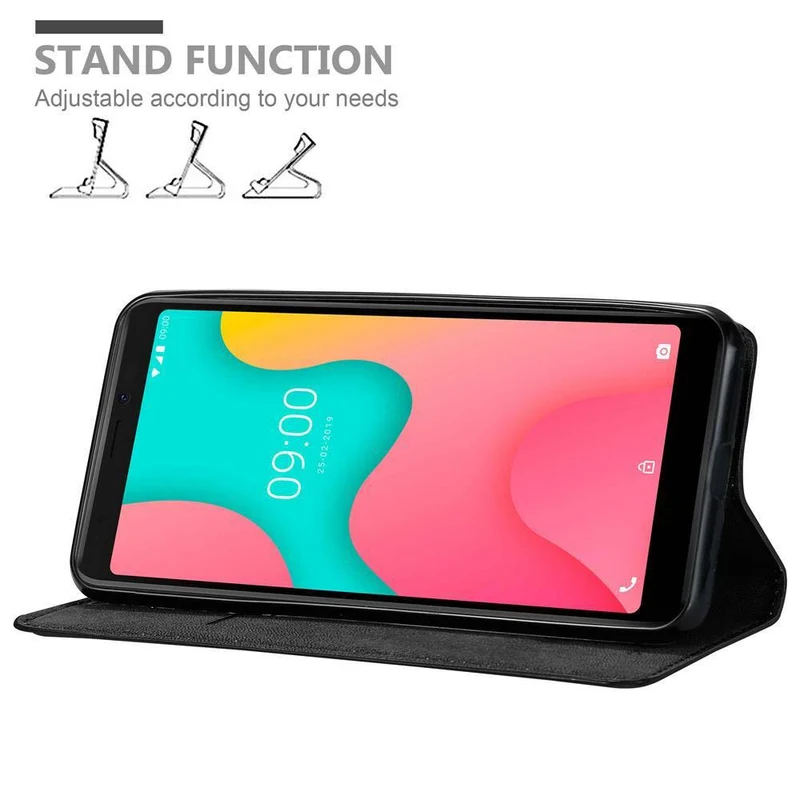 Cadorabo Hülle kompatibel mit WIKO Y60 Schutzhülle mit Magnetverschluss, Standfunktion und Kartenfach