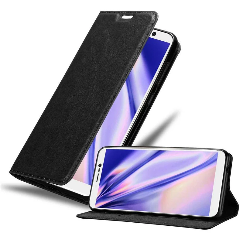 Cadorabo Hülle kompatibel mit WIKO Y80 Schutzhülle mit Magnetverschluss, Standfunktion und Kartenfach