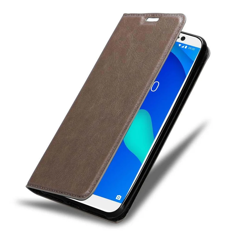 Cadorabo Hülle kompatibel mit WIKO Y80 Schutzhülle mit Magnetverschluss, Standfunktion und Kartenfach