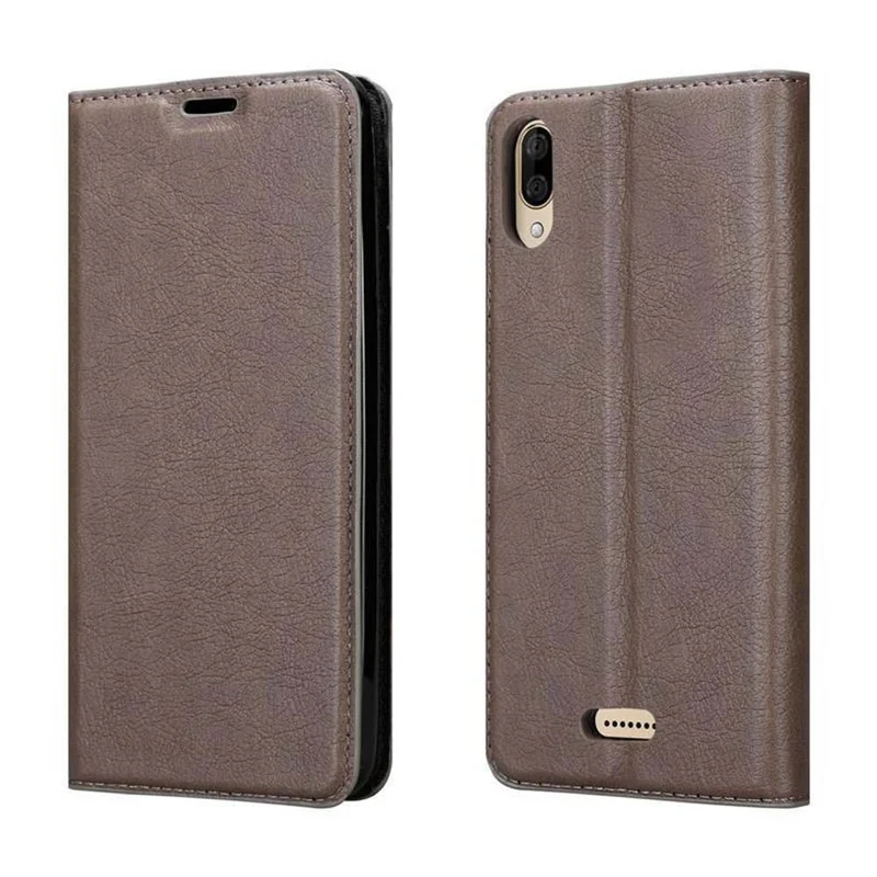 Cadorabo Hülle kompatibel mit WIKO Y80 Schutzhülle mit Magnetverschluss, Standfunktion und Kartenfach