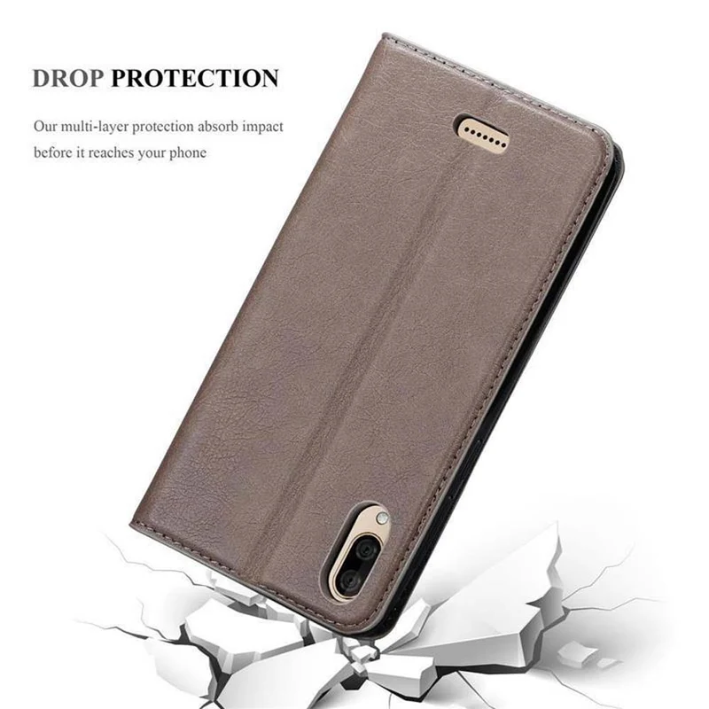 Cadorabo Hülle kompatibel mit WIKO Y80 Schutzhülle mit Magnetverschluss, Standfunktion und Kartenfach