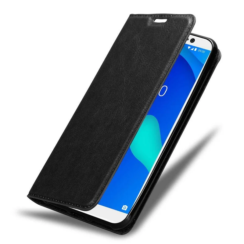 Cadorabo Hülle kompatibel mit WIKO Y80 Schutzhülle mit Magnetverschluss, Standfunktion und Kartenfach