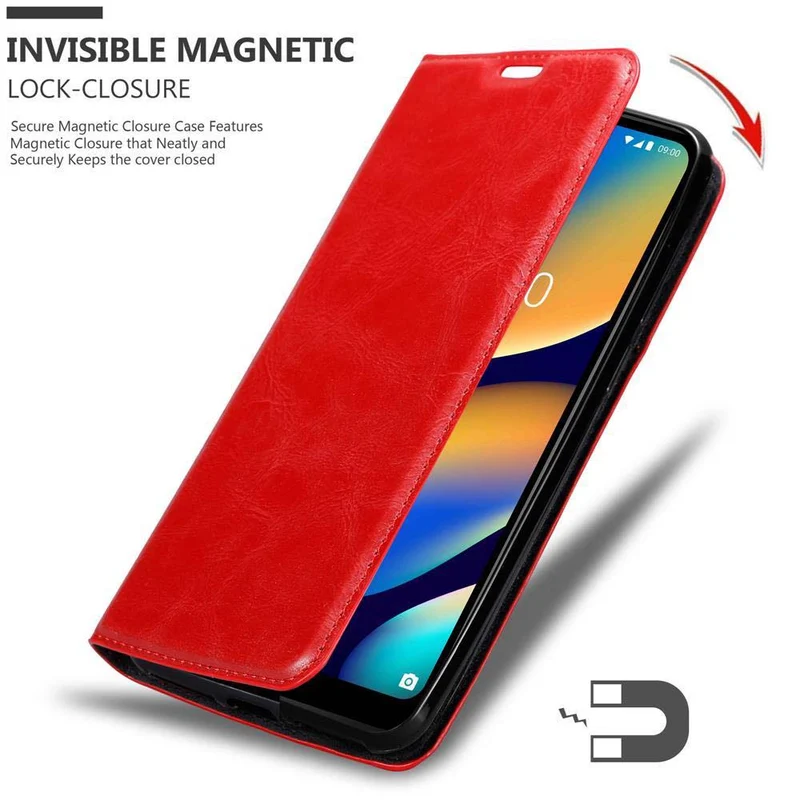 Cadorabo Hülle kompatibel mit WIKO VIEW 3 LITE Schutzhülle mit Magnetverschluss, Standfunktion und Kartenfach